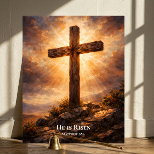 Póster Él ha resucitado Pascua cristiana