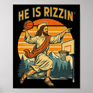 Póster Él ha resucitado Rizzin Pascua Fe cristiana Jesús