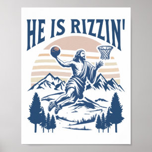 Póster Él ha resucitado Rizzin' Pascua Jesús Fe cristiana
