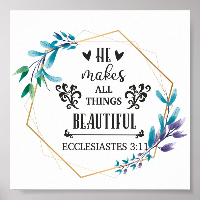 Póster Él Hace Todas Las Cosas Hermosas (Frente)