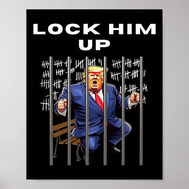 Póster Él hacia arriba anti-trump (Frente)