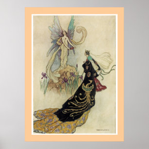 Póster El Hada Allí Recibió A Su Majestad