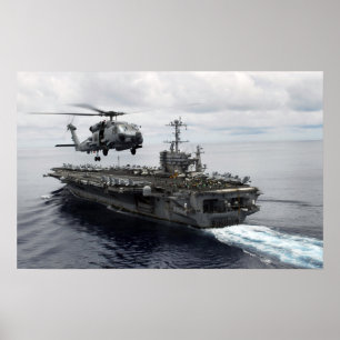 Póster El halcón del mar de MH-60R sale USS Juan C