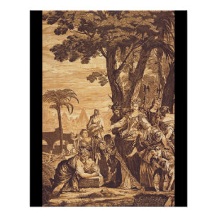 Póster El hallazgo de Moisés en el Libro del Éxodo
