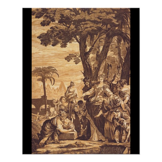 Póster El hallazgo de Moisés en el Libro del Éxodo (Anverso)