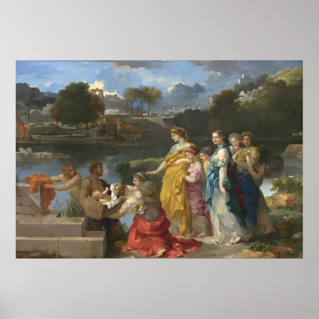 Póster El hallazgo de Moses - Sébastien Bourdon Bella Art (Frente)