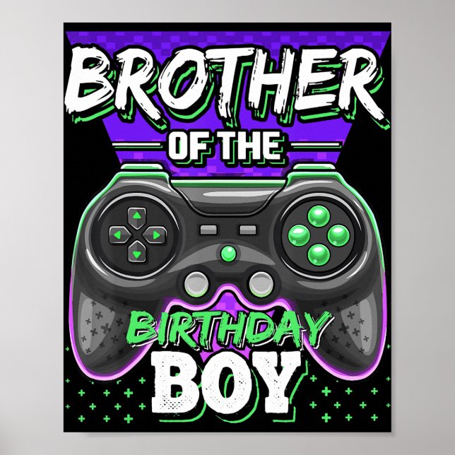 Póster El hermano del videojuego de cumpleaños (Frente)