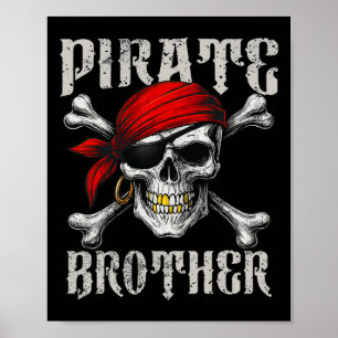 Póster El Hermano Pirata Jolly Roger Bandera Y Crossbon D