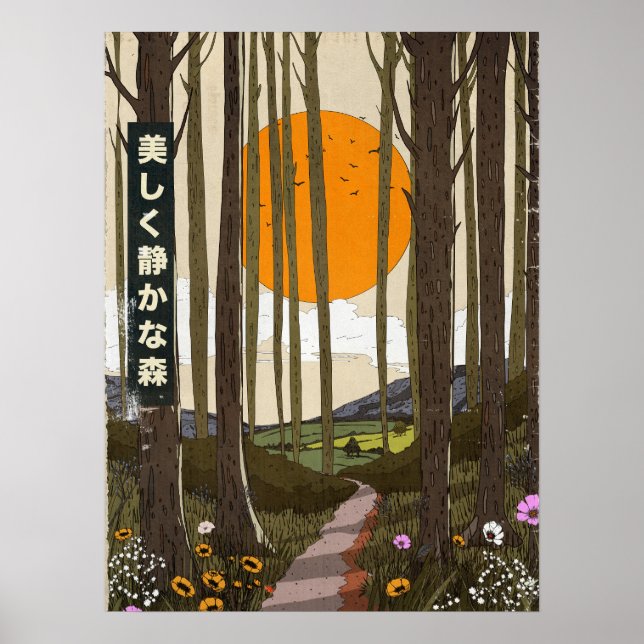 Póster El hermoso bosque tranquilo (Frente)
