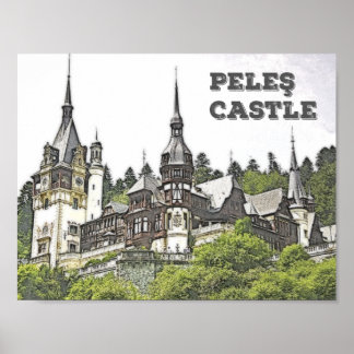 Póster El hermoso castillo de Peles en Rumania