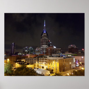 Póster El hermoso centro de Nashville Tennessee por la no