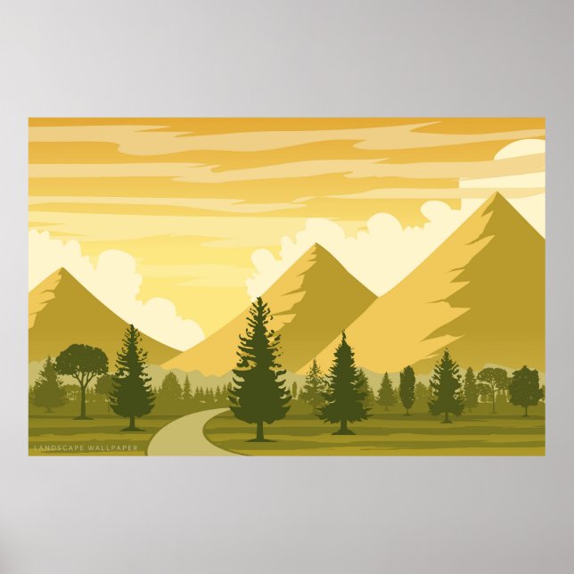 Póster El hermoso paisaje (Frente)