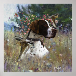 Póster El hermoso puntero en el campo