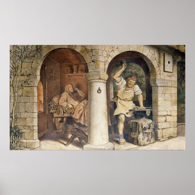 Póster El herrero de Ruhla, c.1854 (Frente)