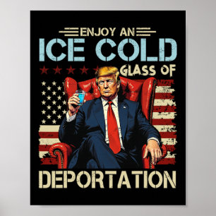 Póster El Hielo Disfruta De Un Helado Frío De Deportación