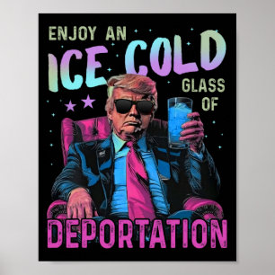 Póster El Hielo Disfruta De Un Helado Frío De Deportación