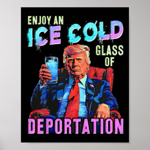 Póster El Hielo Disfruta De Un Helado Frío De Deportación