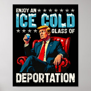 Póster El Hielo Disfruta De Un Helado Frío De Hombres Cam