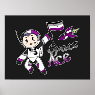 Póster El hielo en el espacio (orgullo asexual)
