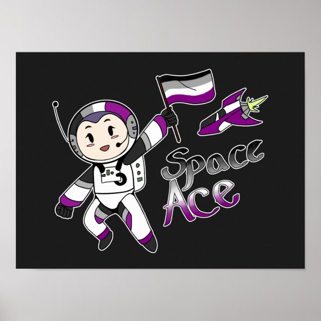 Póster El hielo en el espacio (orgullo asexual) (Frente)