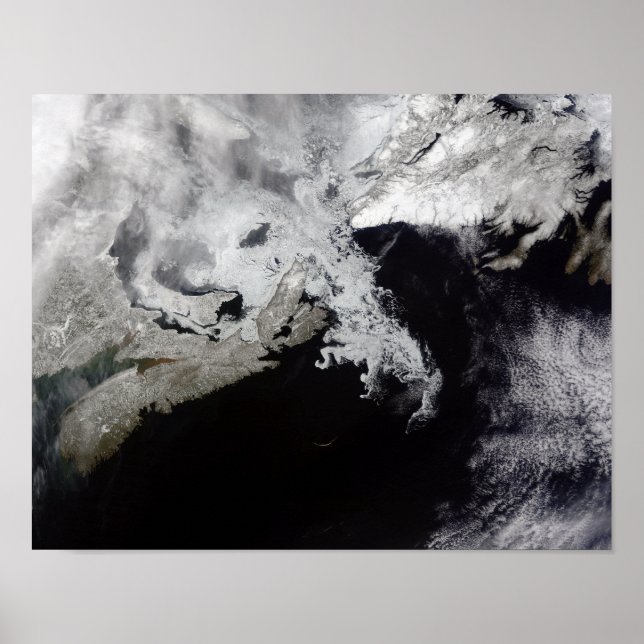 Póster El hielo marino llena el Golfo de San Lorenzo (Frente)