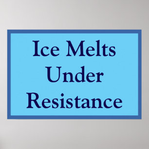 Póster El Hielo Se Derrite Bajo Resistencia