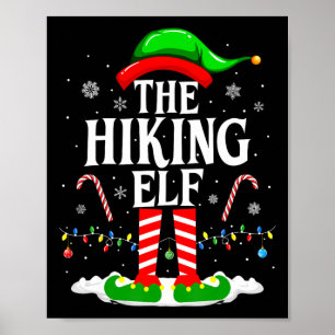 Póster El Hiking Elf Navidad Divertido Grupo Familiar Com