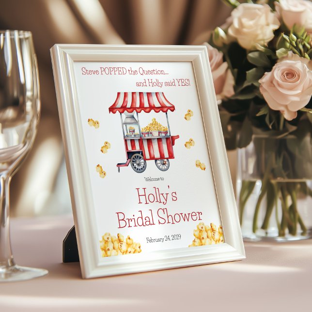Póster ¡Él hizo la pregunta! Bienvenida de boda de palomi (Subido por el creador)