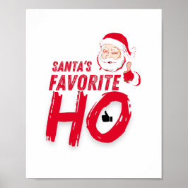 Póster El Ho favorito de Santa - Playful Holiday Design