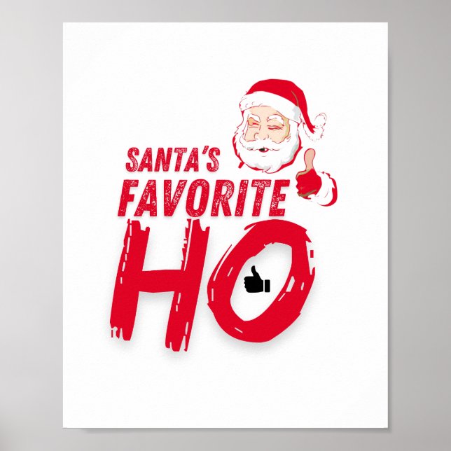 Póster El Ho favorito de Santa - Playful Holiday Design (Frente)