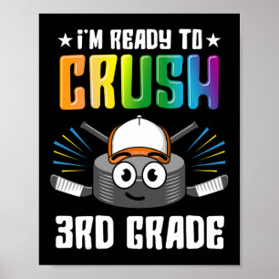 Póster El hockey de tercer grado vuelve a la escuela niño