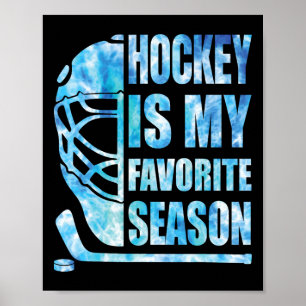 Póster El hockey es mi estación favorita Divertido joven