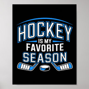 Póster El hockey es mi estación favorita Divertido juego
