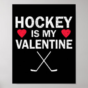 Póster El hockey es mi humor divertido de San Valentín