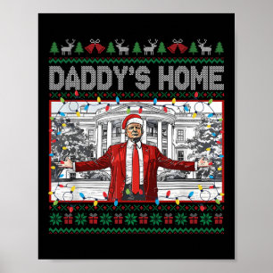 Póster El hogar de papá es gracioso Navidades de Santa Tr