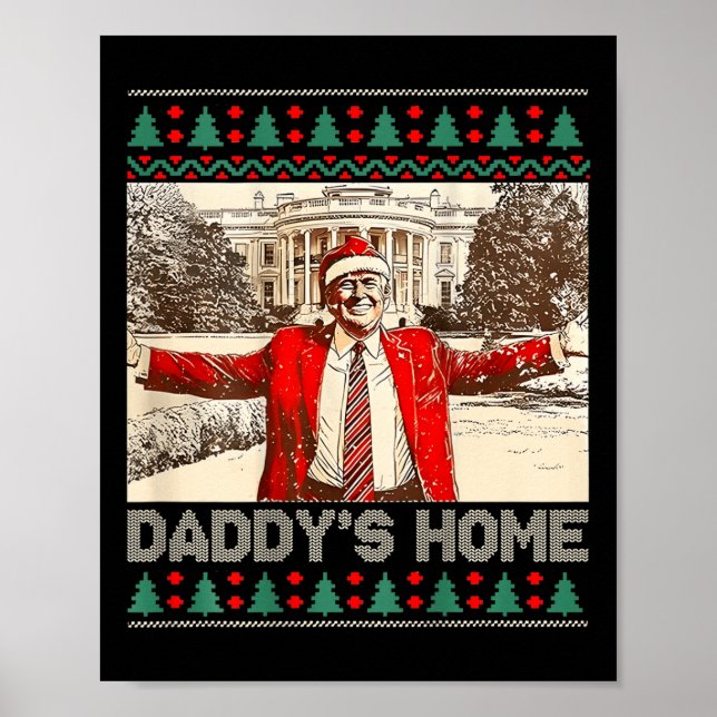 Póster El hogar de un padre gracioso, Trump, Navidades fe (Frente)
