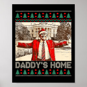 Póster El hogar de un padre gracioso, Trump, Navidades fe