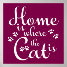 El hogar es donde el gato es los pequeños pájaros