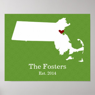 Póster El hogar es donde está su corazón - Massachusetts