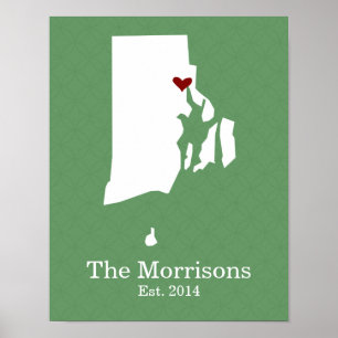 Póster El hogar es donde está su corazón - Rhode Island