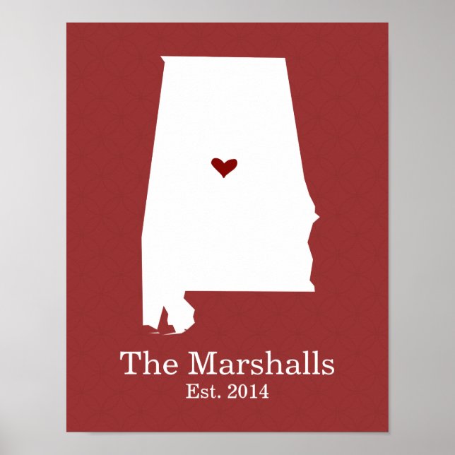 Póster El hogar es donde está tu corazón - Alabama (Frente)