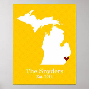 Póster El hogar es donde está tu corazón - Michigan