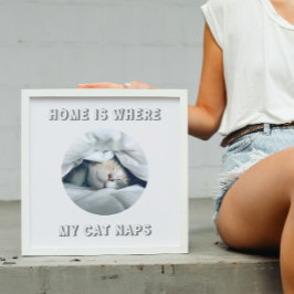 Póster El hogar es donde mi gato toma una siesta personal