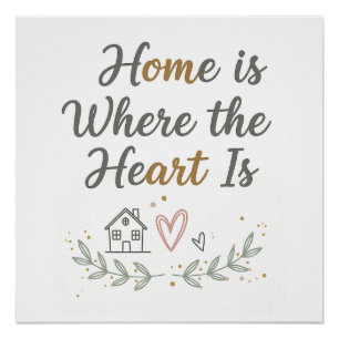 Póster El hogar es el lugar donde está el corazón - Acoge