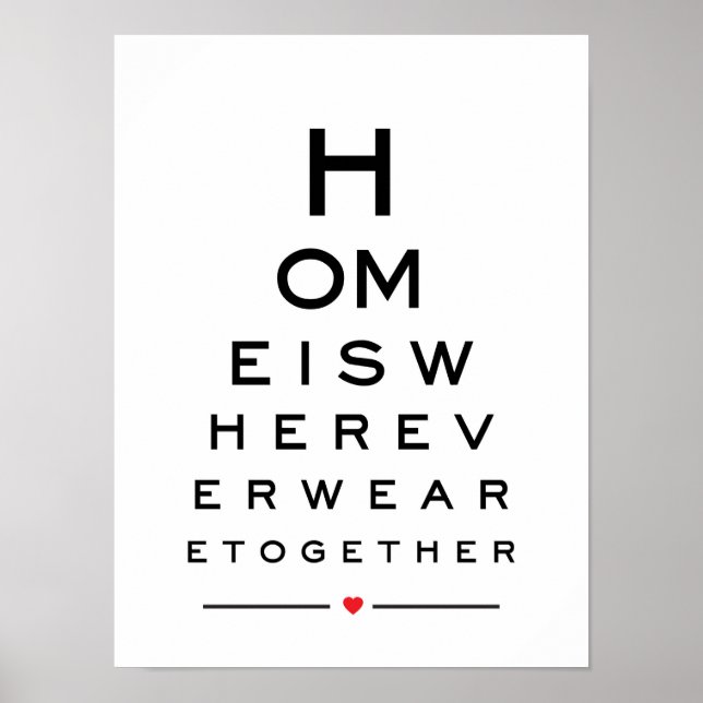 Póster El hogar está donde quiera que estemos juntos. (Frente)
