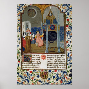 Póster El hogar que admira el reloj raro del amo