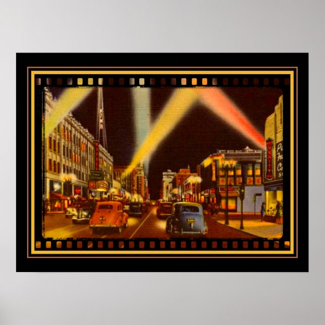 Póster El Hollywood Blvd de los años 40 (Frente)