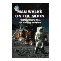 El hombre camina sobre el astronauta de la luna y 