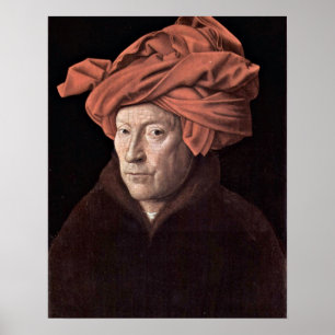 Póster El hombre con turbante, de Jan van Eyck