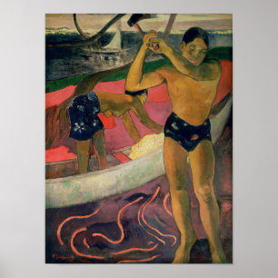 Póster El hombre con un hacha, 1891